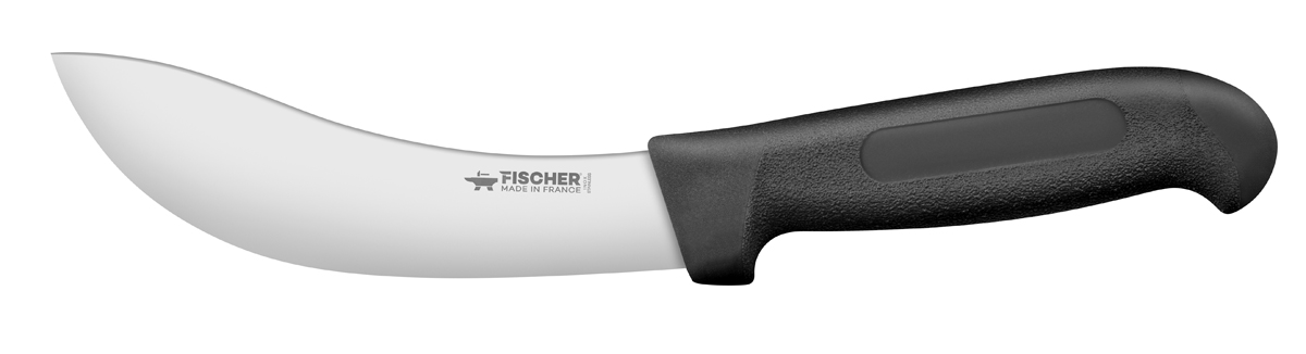 Couteau à dépouiller 16 cm manche surmoulé noir