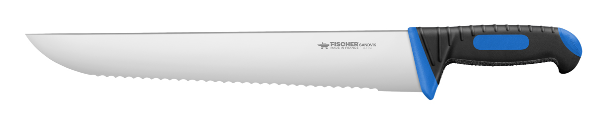 Serrated Fish Knife 35 cm blue bi-material handle