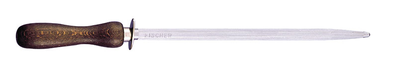 Fusil de ménage rond de 20cm taillage standard avec manche en bois