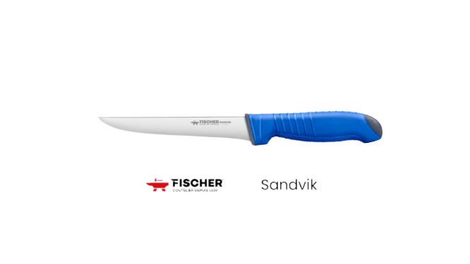 Couteau boucher professionnel avec manche en acier